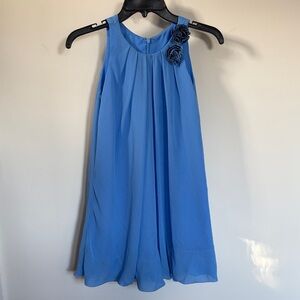 Blush by Us Angels Girls Blue Chiffon Bubble Hem Party Dress Size 10